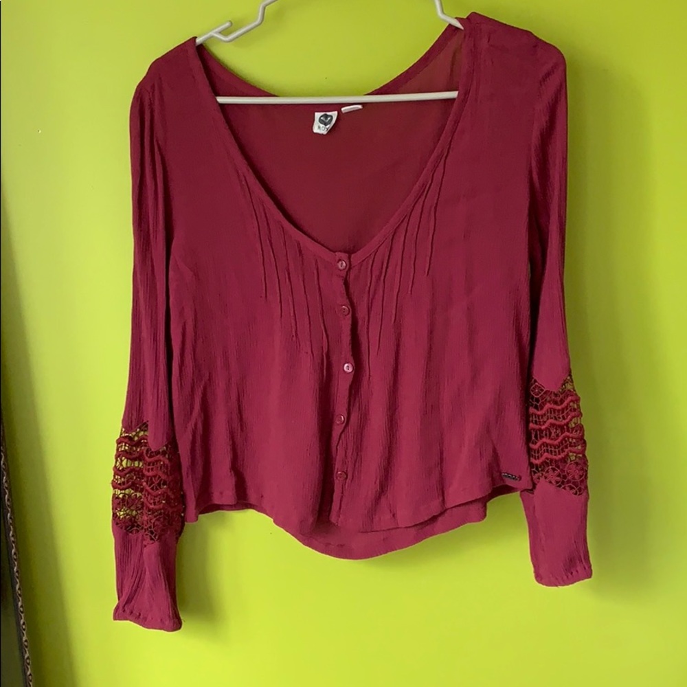 Pacsun cropped long sleeve blouse
